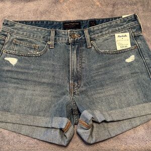 Brand New with Tags Lucky Brand Boyfriend Blue Jean Shorts Size 10/30